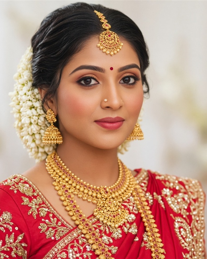 Traditional Temple Bride with Jewelry