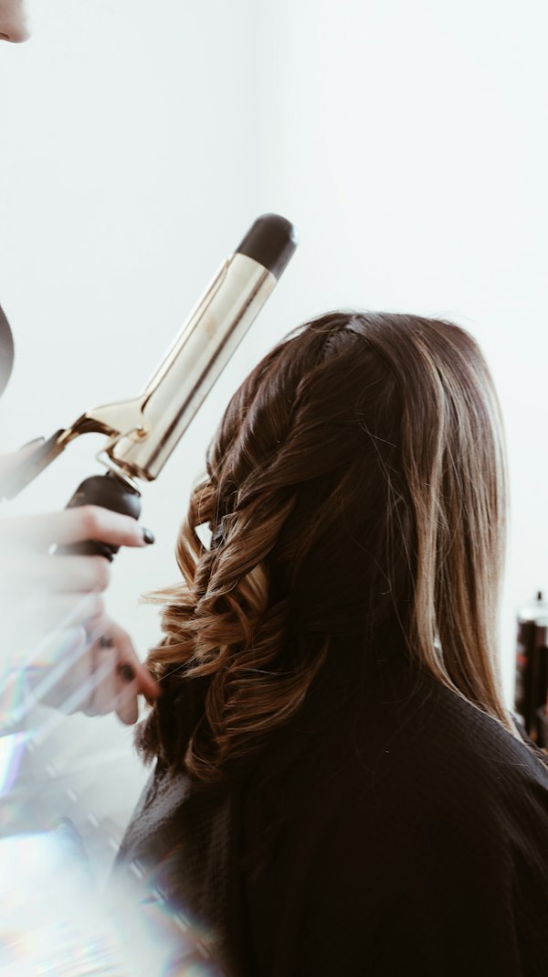 Hair before styling session