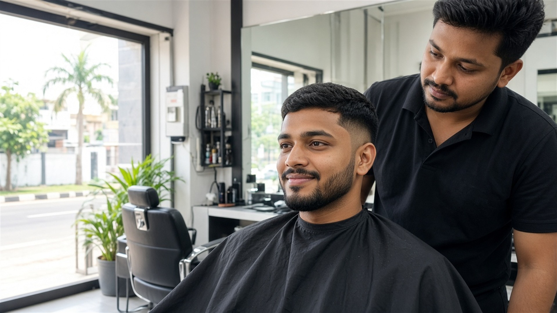 Men leave ready for the office