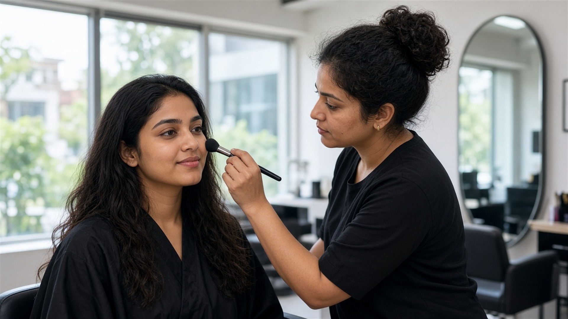 Women see the full look in the mirror