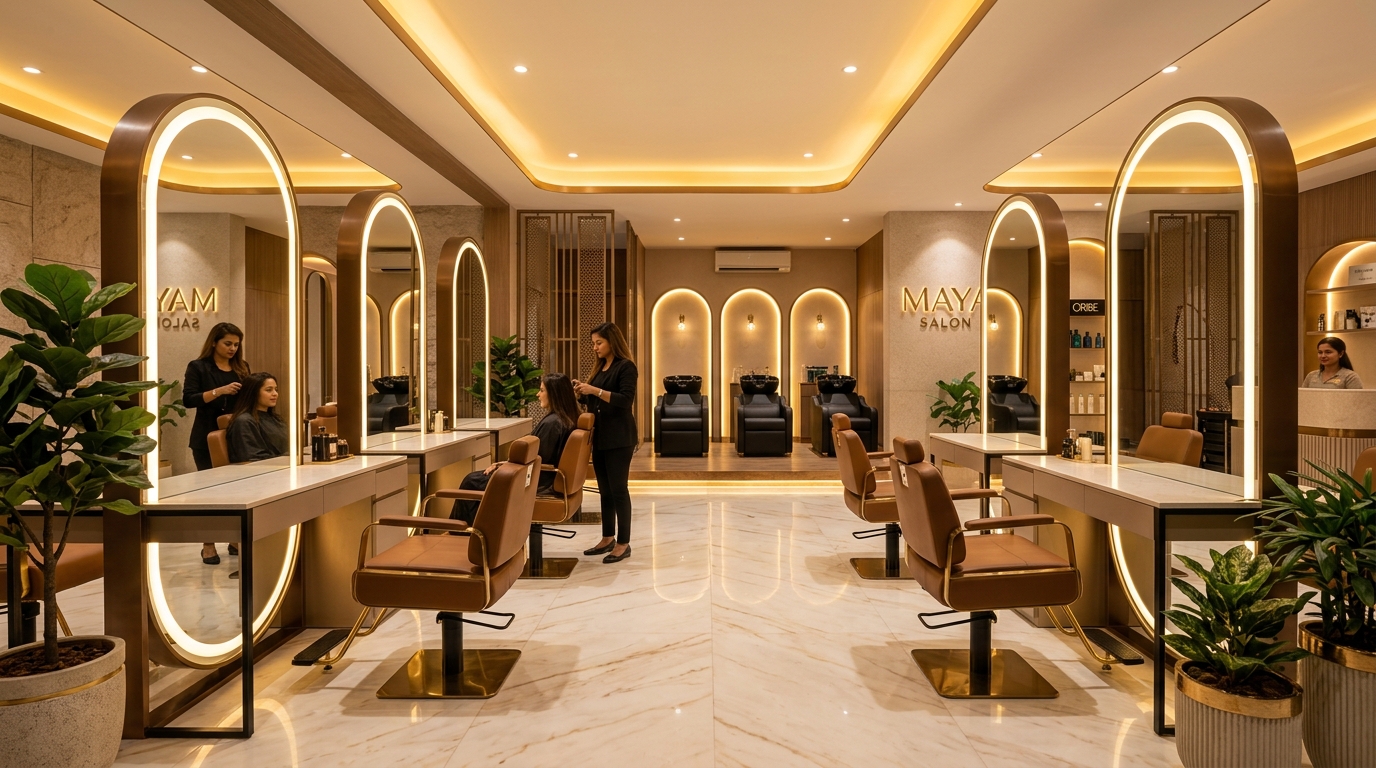Maple Unisex Salon Interior Bhubaneswar